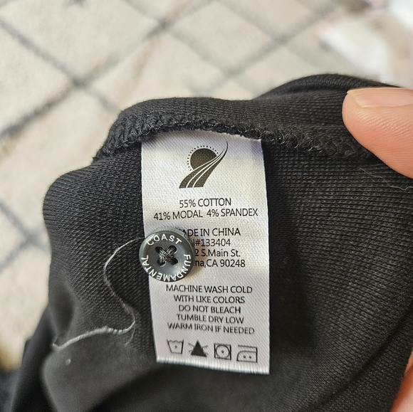 Fundamental Coast Los Angeles Cotton Modal Blend Henley Long Sleeve Mens Large - Picture 5 of 5